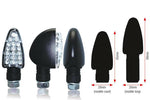 BIHR триъгълник LED индикатори Кратки черни Universal01-070SBK