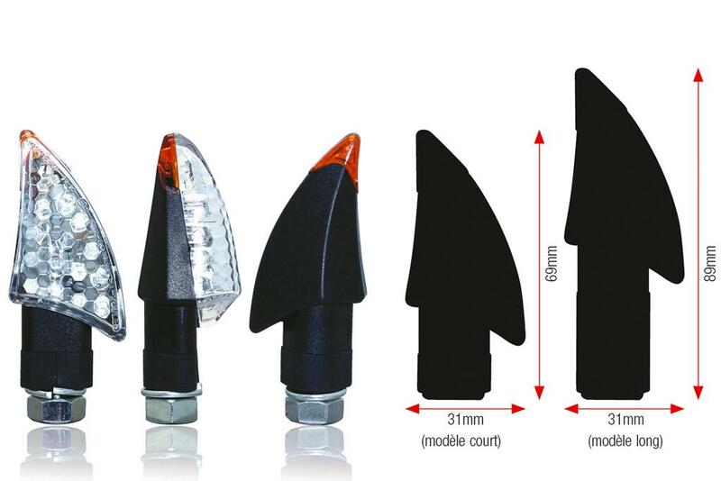 Bihr Blade LED Indicators Short Black Universal10-50040