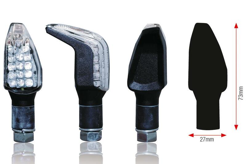 Bihr Boomerang LED Indicators Black Universalst-210