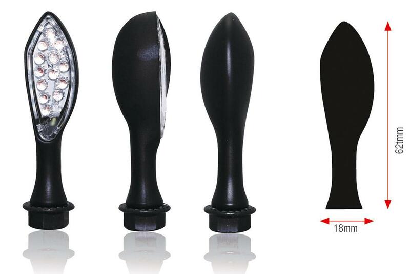 Bihr caps LED Indicators Black Metal Universalst-219