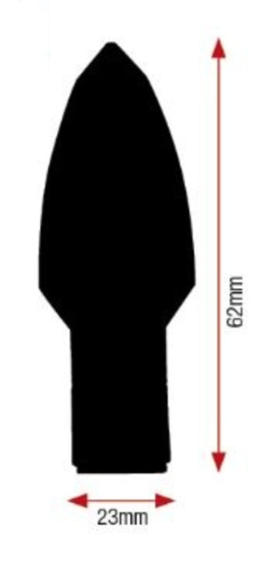 V Parts Spear LED Blinkers - Black, Universal (6pb99t091b)