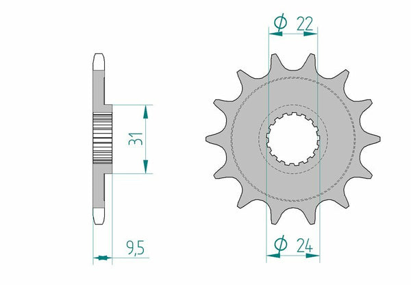 Afam Steel Self -Cleaning Front Spook 22406 - 520 22406+13