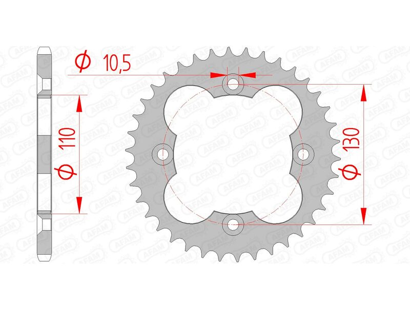 AFAM Steel Standard задно смоно 10318 - 520