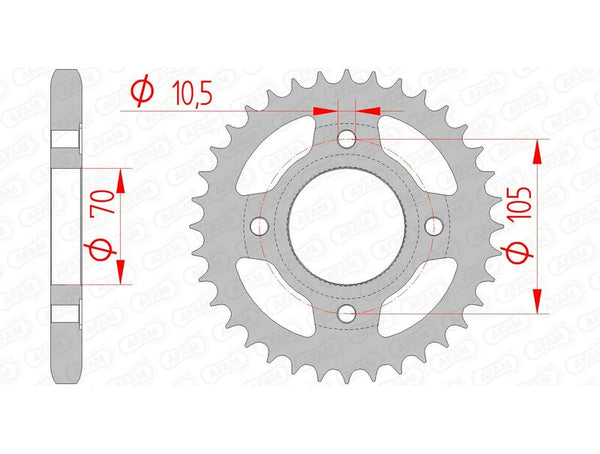 AFAM Steel Standard заден Spropet 10401 - 530 10401-36