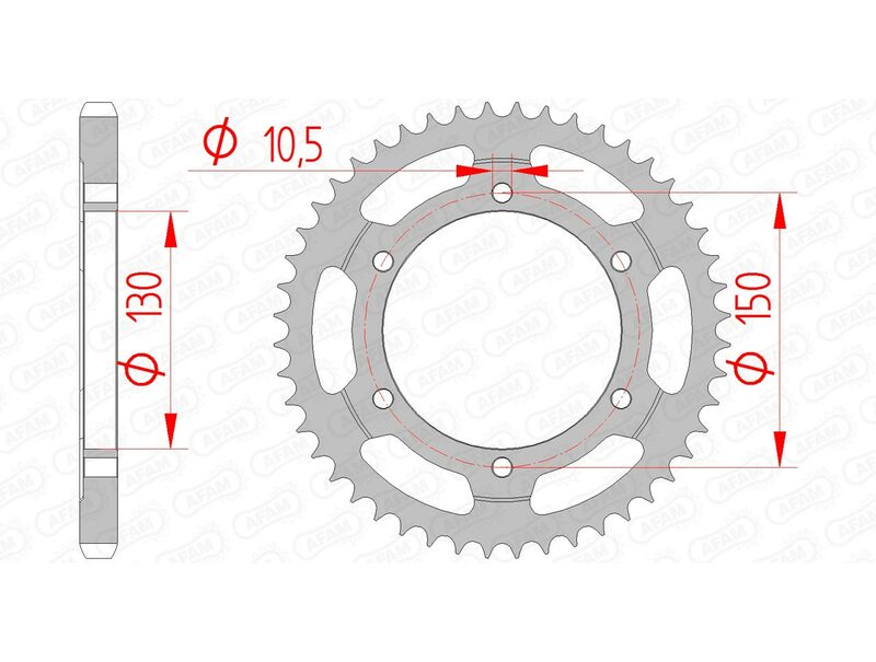 AFAM Steel Standard задно смоно 10502 - 525