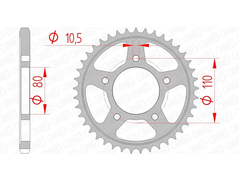 AFAM Steel Standard задно сколо 10504 - 525