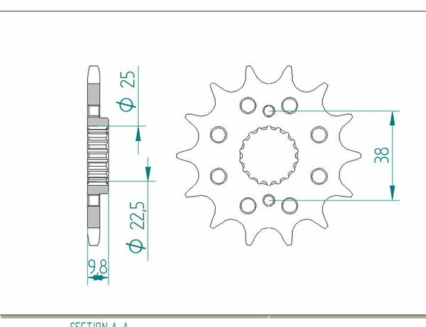 Afam Steel Standard Front Spook 166400 - 520 166400-14