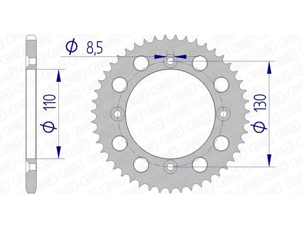 AFAM алуминиев ултра леки заден Spropet 11104-420 11104N-55