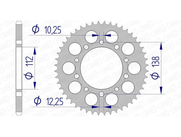 AFAM алуминиев ултра леки заден Spropet 11509-520 11509-52