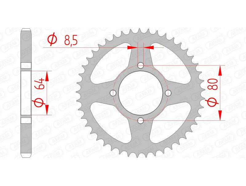 AFAM Steel Standard задно смоно 12200 - 428