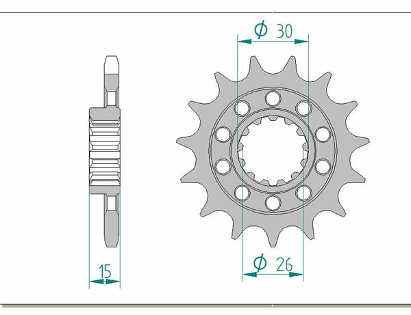Afam Steel Standard Front Spook 166800 - 525 166800-15