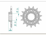 AFAM Steel Standard Front Sprocket 166801 - 520, högkvalitativt framdrev för BMW-motorcyklar. Tillverkad i slitstarkt stål för lång hållbarhet.