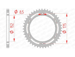 AFAM Steel Standard Rear Sprocket 12301 - 520 bakdrev i stål med 520 kedjedelning. Passar Yamaha DT 200 R och TTR 250 modeller från 1988 till 2004.