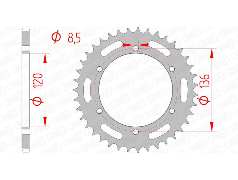 AFAM Steel Standard задно смоно 12304 - 520