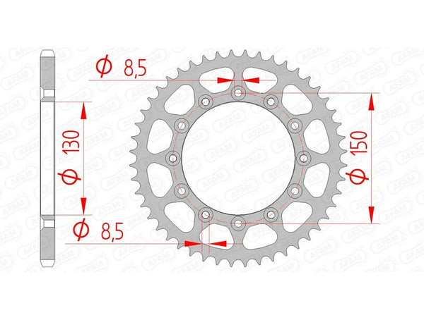 Afam Steel Self -Cleaning заден Spropet 12323 - 520 12323SLK+48