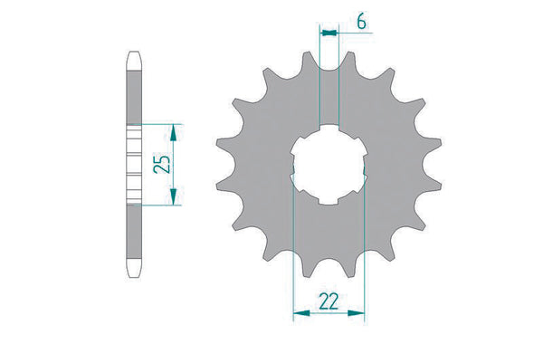 Afam Steel Standard Front Sproc 20100 - 420 20100-14