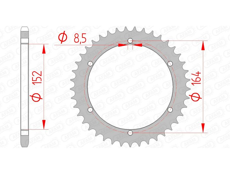 AFAM Steel Standard заден Spropet 12502 - 520