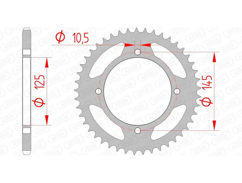 AFAM Steel Standard задно смоно 12505 - 520