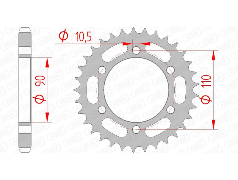 Afam Steel Standard заден Spropet 12600 - 530