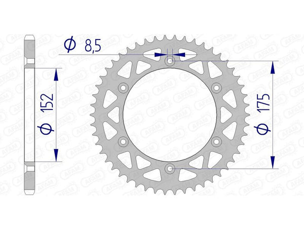 AFAM алуминиев заден разговори 13508 - 520 13508N -51