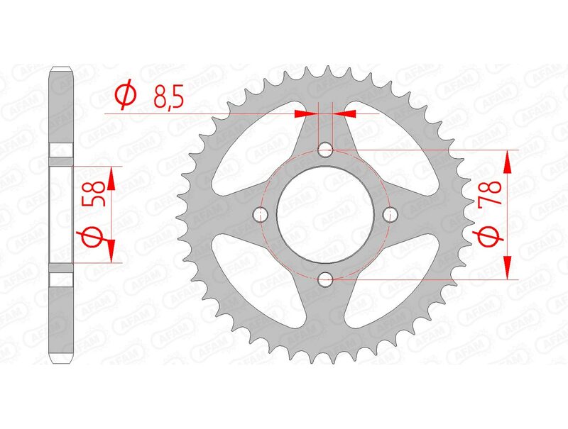 AFAM Steel Standard заден Spropet 14201 - 428