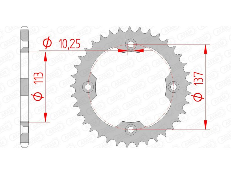 AFAM Steel Standard задно смоно 14412 - 520