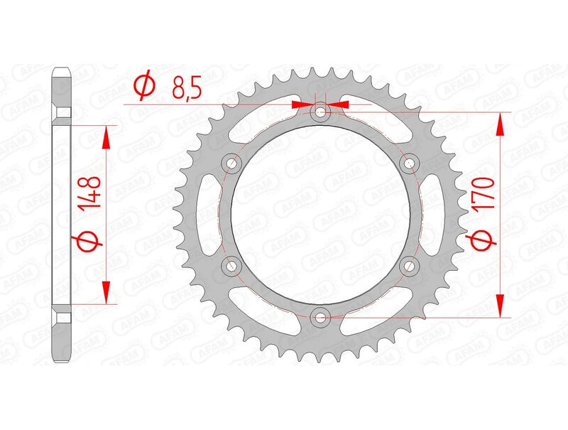 AFAM Steel Standard задно смоно 14501 - 520