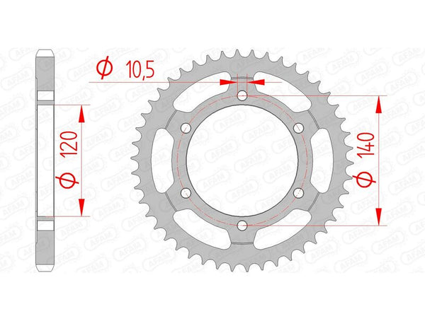 AFAM Steel Standard заден Spropet 14507 - 525 14507-44