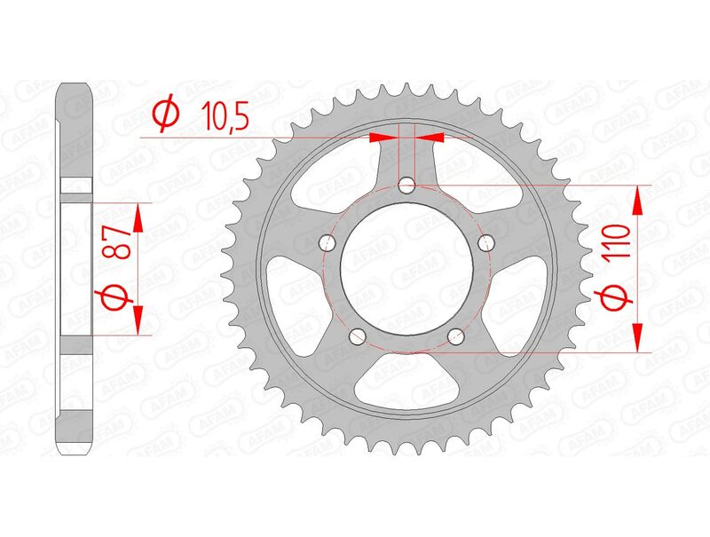 AFAM Steel Standard задно смоно 14601 - 530