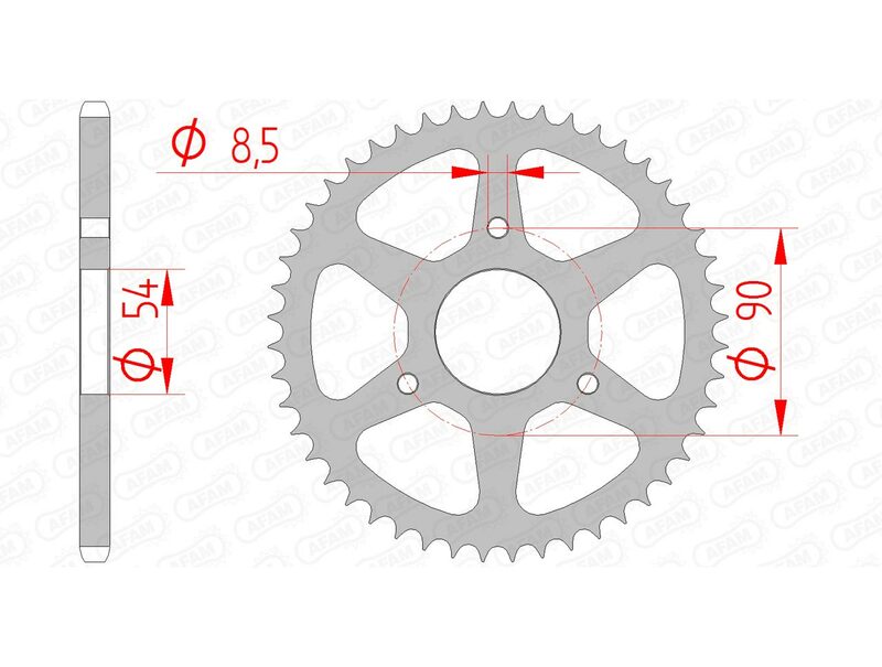 AFAM Steel Standard задно смоно 146100 - 420