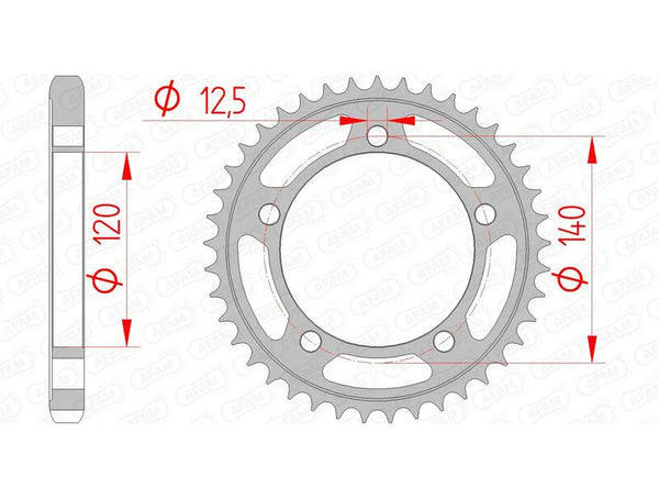 AFAM STEEL STANDARD REAR SPROPET 14911 - 530 14911-41