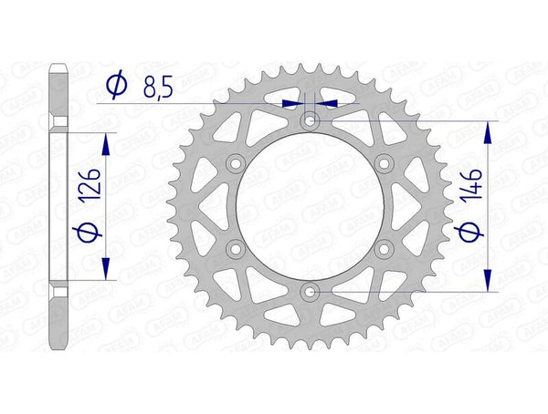 AFAM алуминиев заден пюре 15203 - 520 15203n -50