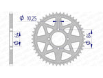 AFAM Aluminium Rear Sprocket 15310 - 520 bakdrev med 520 kedjedelning, kompatibelt med Suzuki LT-Z 400 Quadsport och Kawasaki KFX 400. Hållbart aluminiumdrev för optimal kraftöverföring.