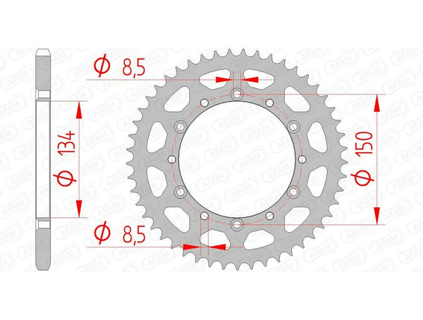 AFAM STEEL STANDARD REAR SPROPET 16204 - 520 16204-48