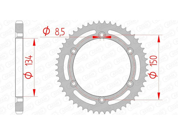 AFAM STEEL STANDARD REAR SPROPET 16207 - 428 16207-52