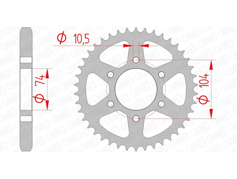 AFAM Steel Standard задно смоля 16401 - 530