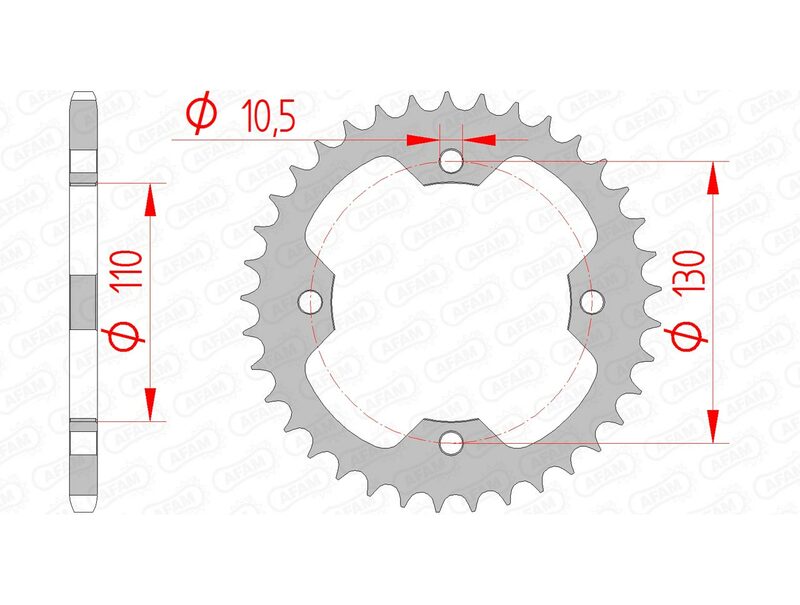 AFAM Steel Standard задно смоля 16406 - 520