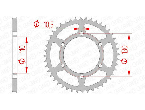 Afam Steel Standard заден Spropet 16500 - 520 16500-43