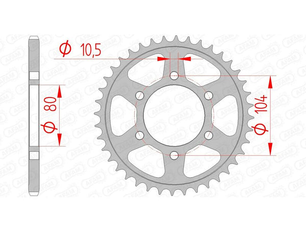 Afam Steel Standard заден Spropet 16504 - 520 16504-40