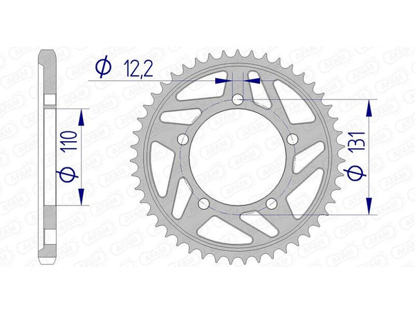 AFAM Aluminium Отзад говори 165800 - 525 165800-47