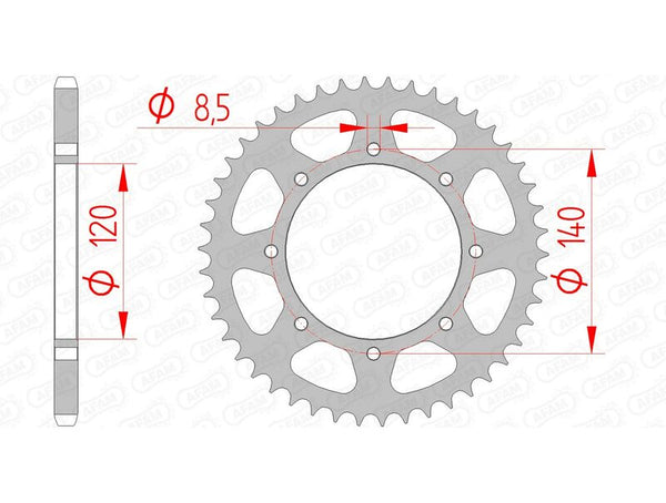 AFAM Steel Standard задно смоно 16600 - 520 16600-46