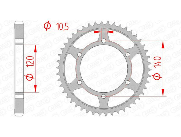 AFAM Steel Standard заден Spropet 16603 - 530 16603-48