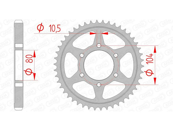 AFAM Steel Standard заден Spropet 16604 - 530 16604-44