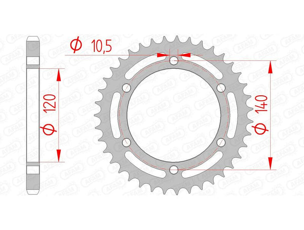 AFAM Steel Standard заден Spropet 16605 - 525 16605-39