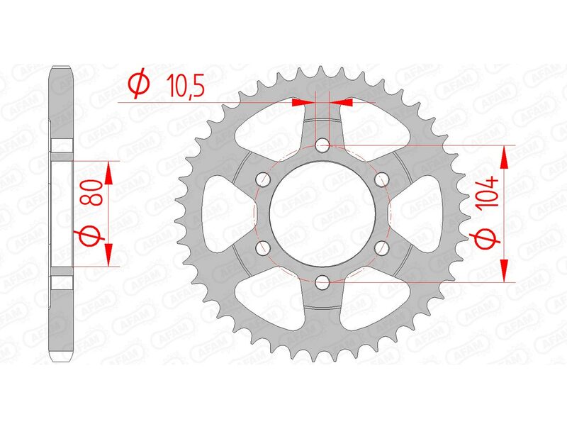 AFAM Steel Standard задно смоля 16610 - 525