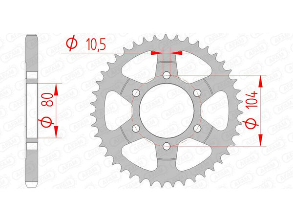 AFAM Steel Standard заден Spropet 16610 - 525 16610-43