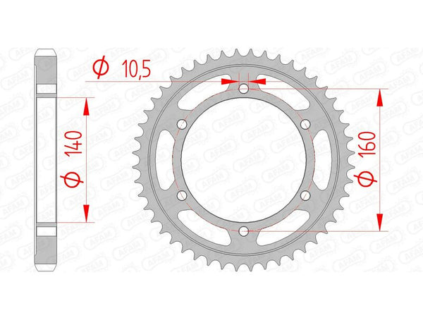 AFAM Steel Standard заден Spropet 16701530 16701-45