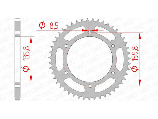 AFAM Steel Standard заден Spropet 35304 - 520 35304-47