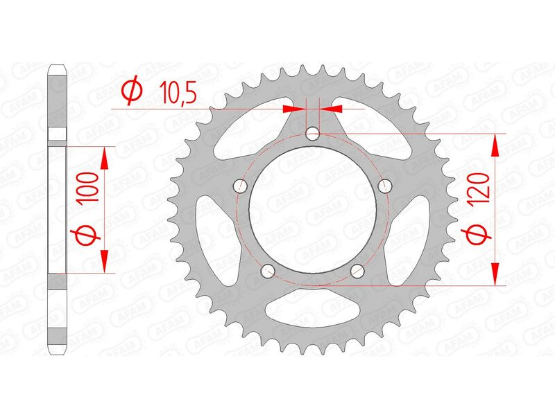 AFAM Steel Standard заден Sproke 35801 - 520