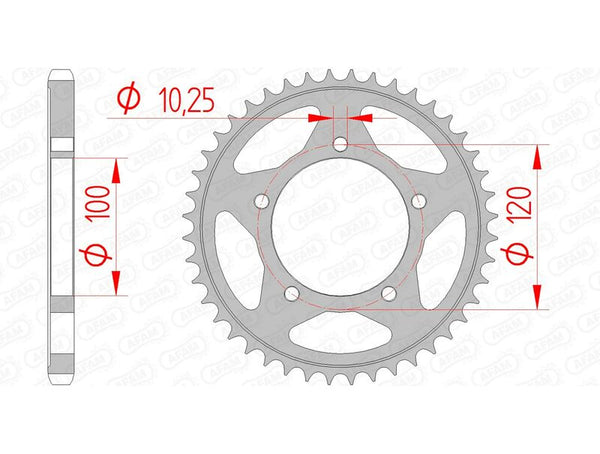 AFAM Steel Standard заден Spropet 35802 - 525 35802-44